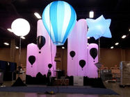 Drukembleem 4.6m/15.1ft Opblaasbare LEIDENE Lichte Halogeenlamp met Verschillende Kleurenballon