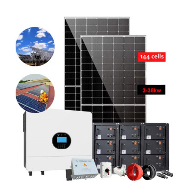 Complete set zonne-energiesysteem 5000w Huis Hybride zonne-energiesysteem 5KW Off Grid Zonne-energiesysteem