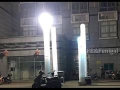 COLUMUS Noodverlichting Opblaasbare Toren HMI1000W 360° Geen Verblinding Draagbaar voor Buiten