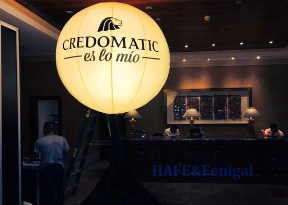 Commercieel opblaasbaar ballonlicht 3m Custom PVC Air Ball Met LED-licht 800W