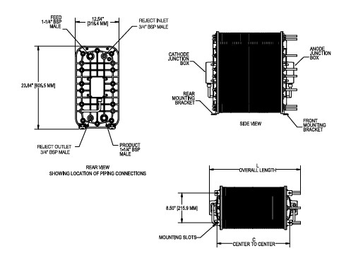 Ionpure IP LXM30Z-5 Deionisated Water Environmental Management System Voedingswater geleidbaarheid 40 μS/cm 4-11 PH bereik