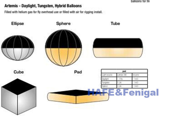 Sfeer 1.8kw 4.2m/14ft Helium Led DMX CRMX Control Film Cinema Ballon Light