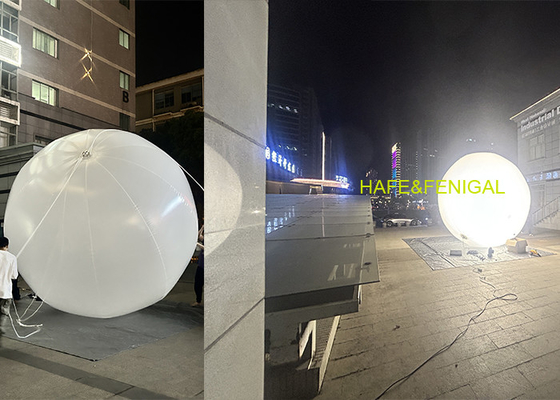 Cinematografie 3,3m Diameter Sphere Hybride Filmverlichtingsballonnen 1,8KW Met 2 Rokken CCT 2700K-6500K