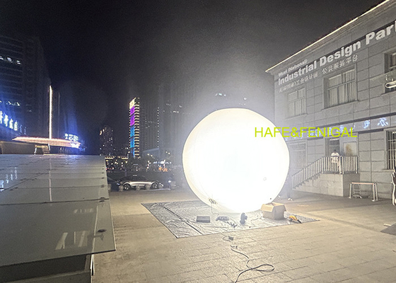 Cinematografie 3,3m Diameter Sphere Hybride Filmverlichtingsballonnen 1,8KW Met 2 Rokken CCT 2700K-6500K