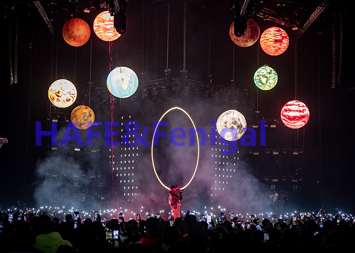 De Ballon Lichte Kleurrijke Bal van de decoratie Opblaasbare Maan RGB met DMX512-Controledoos