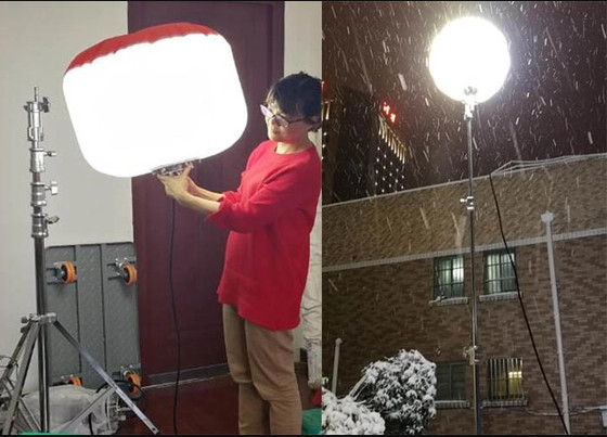 Polysilk materiaal ZON 480W LED ballonlichten voor asfalt en bouwplaatsen